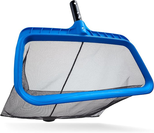 Pool Skimmer Net for Leaves - Leaf Rake for Pool Cleaning // Swimming Pool Leaf Net - Heavy Duty, Reinforced Frame, Large Capacity Pool Rake // The Ultimate Pool Rake for Pools (Pole Sold Separately)