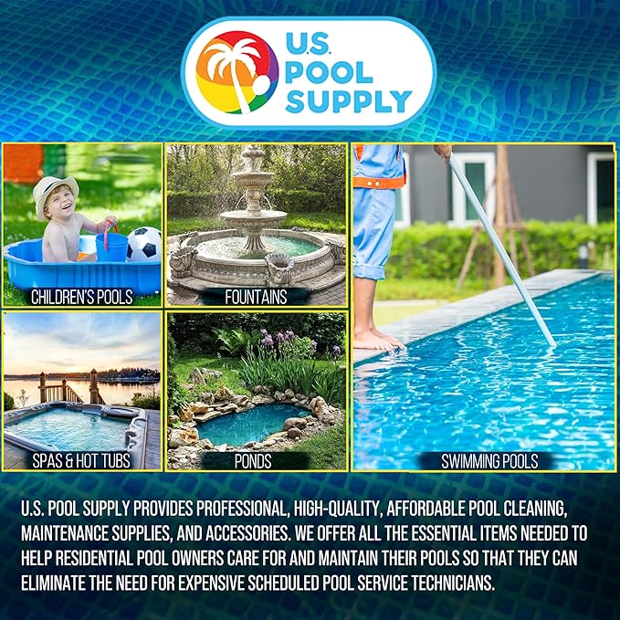 U.S. Pool Supply Swimming Pool Plastic Skimmer Replacement Basket (Set of 2) - Skimmer Basket for Inground Pool, Skim Filter Remove Leaves and Debris - 8" Top, 5.5" Bottom, 5" Deep - Not Weighted