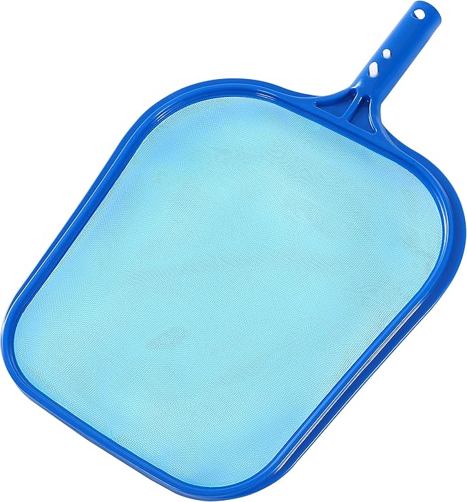Pool Skimmer - Pool Skimmer Net Flat Screen Head, Skimmer Net with Fine Mesh Net for Cleaning Leaf of Swimming Pools, Blue