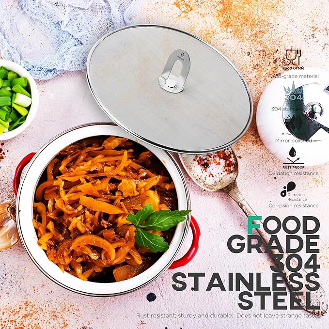 Homestia 4 Pack Splatter Screen for Frying Pan, 13", 11.5", 10", 8" Stainless Steel Grease Splatter Guard with Fold Flat Knob, Kitchen Oil Splatter Guard Set for Safe Cooking