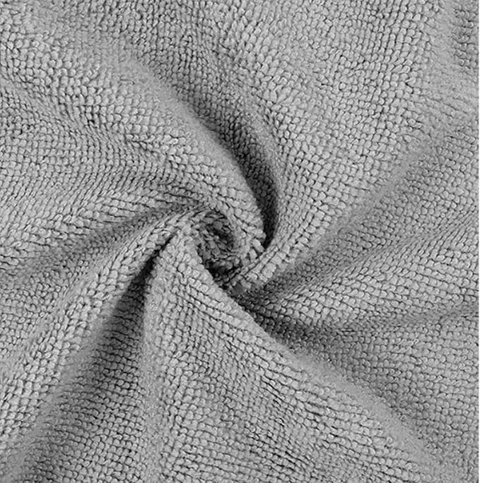 Microfiber Cleaning Cloths Roll – 50 Pack | Tear-Away Towels – Reusable| Ultra Absorbent| Washable Rags for Kitchen| House, Car, Garage | Eco-Friendly Microfiber Cleaning Supplies (Grey)