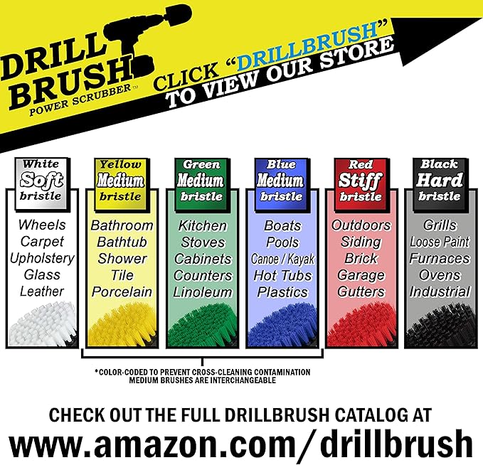 Narrow Gap Cleaner Brush - Concrete Scrubbing Tool - Crevice Brush for Drill - Car Detailing Drill Brushes - Window Track Cleaning Tools - Crevice Cleaning Brushes for Household Use - Gap Cleaner Kit