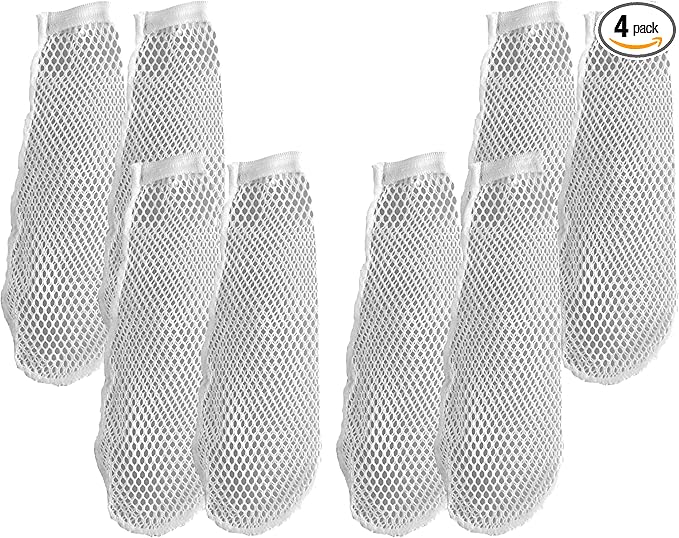 PlumbCraft Nylon Lint Trap for Hose Ends - Washing Machine Drain Systems, Laundry Hair Catcher Alternative to Aluminum Fixture, Nylon Lint Catcher for Washing Machine Drain Hose (Pack of 4)