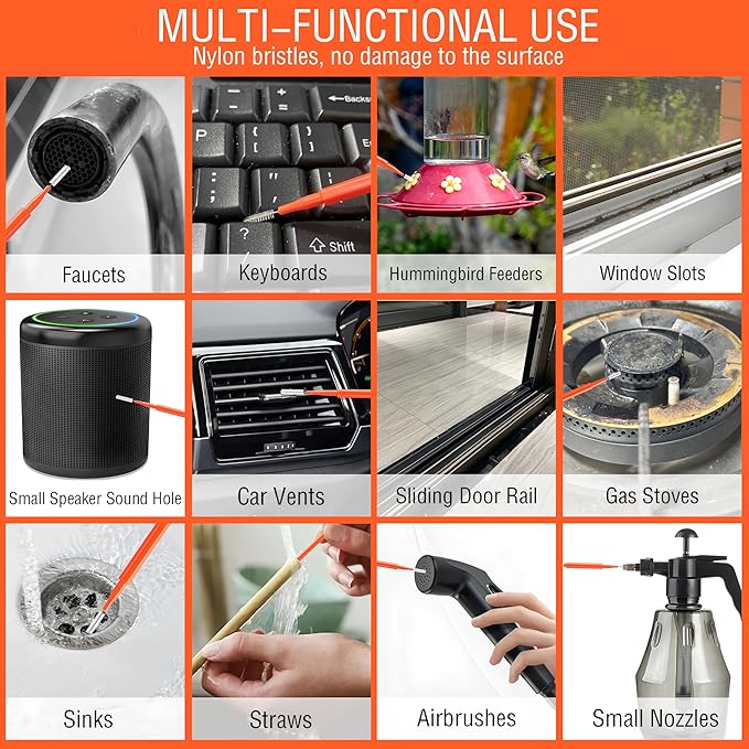 20PCS Shower Head Cleaner Picks,Shower Head Cleaning Brush Tool for Small Hole Gap Hole Anti-Clogging,Shower Cleaner Picks Fitting Nozzle Unclogger for Household Bathroom Shower Cleaning Brush