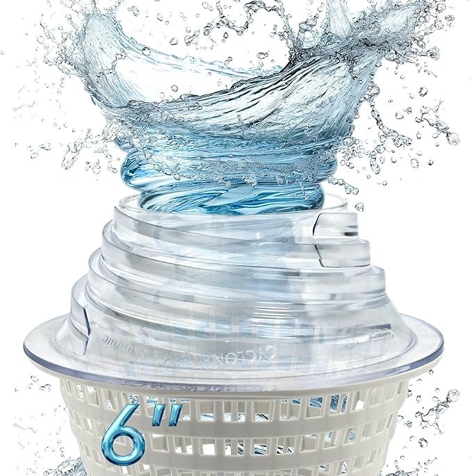 The Skimmie Cyclone 6" (Skimmer Basket NOT Included) - ONLY for Above Ground Pools - Turbocharges Pool Skimmer Water Flow - Improves Pool Surface Cleaning - Essential Pool Accessories