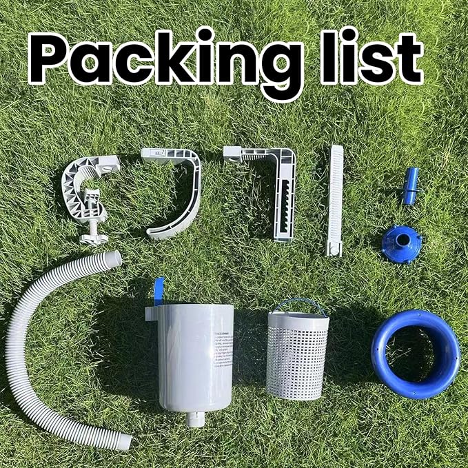 Sepetrel Above Ground Pool Surface Skimmer, Wall Mount Pool Maintenance Accessories for Inflatable Collars, Tubular & Metal Frame Pools, Floating Skimmer Basket - Efficiently Removes Debris