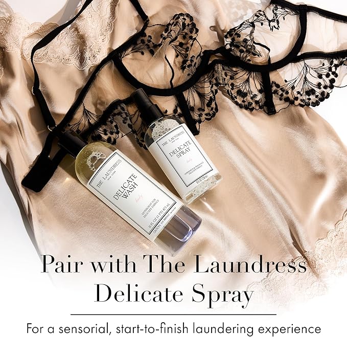 The Laundress Delicate Wash Luxury Liquid Laundry Detergent, 31 Loads, Concentrated Washing Detergent, Lady Scent, Enzyme-Free Hand or Machine Wash Laundry Soap for Silk, Lingerie & More