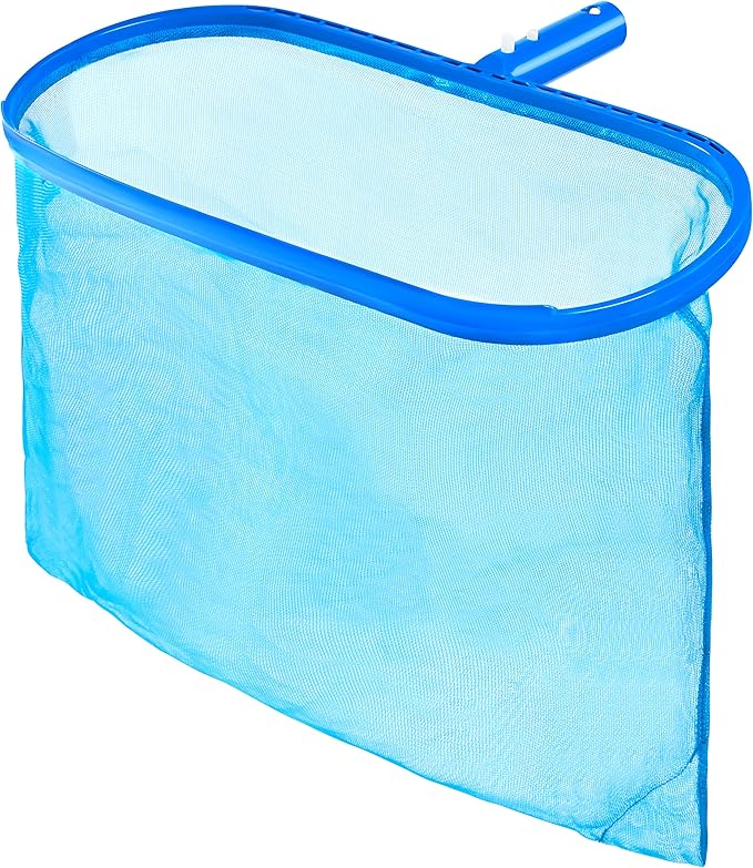 Pool Skimmer - Pool Net, Pool Skimmer Net with Solid Plastic Frame, Skimmer Net with Fine Mesh Net, Pool Nets for Cleaning Leaf of Swimming Pools, Spas, Hot Tubs and Fountains