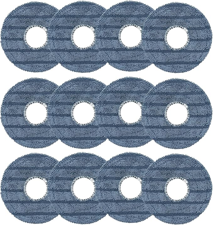 12-Pack C20 Omni Accessories Mop Pads - Washable & Reusable Microfiber Cloths Compatible with eufy C20 Omni Robot Vacuum Cleaner