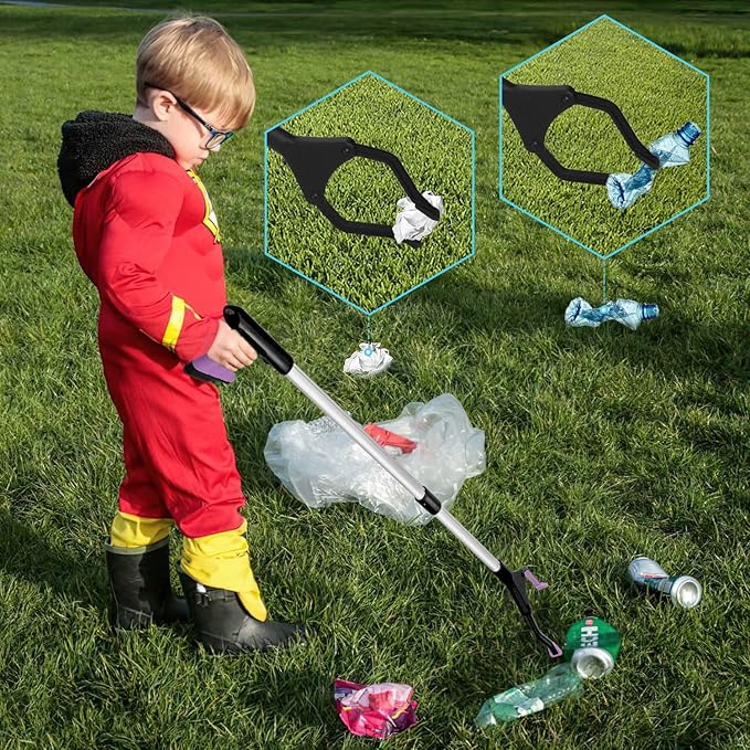 2-Pack Grabber Reacher Pickup Tool, 32" Long Reacher Grabber Tool, Trash Picker Grabber for Elderly Grab It Reaching Tool, Garbage Picker Upper Grabber, Litter Pick Up Grab Tool