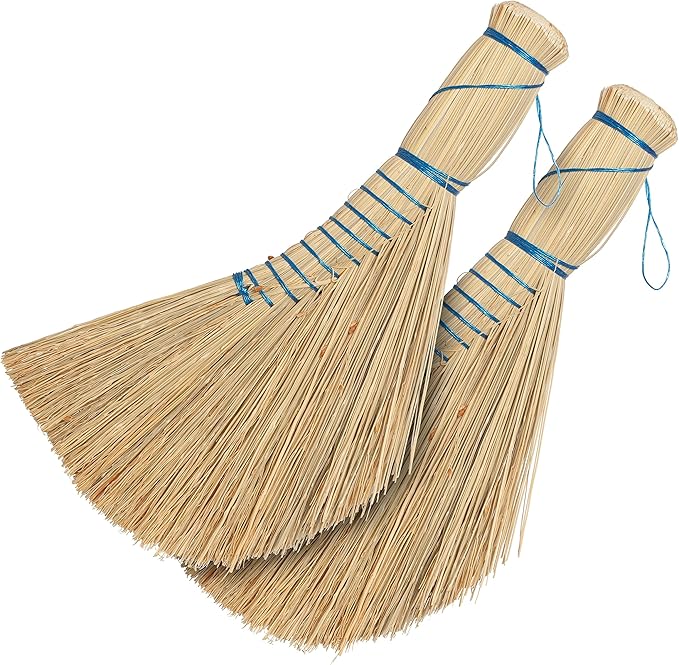 REDECKER Whisk Brush, Dutch-Style, Set of 2, 12-1/2 inches, Sturdy Hand Brush for Indoor and Outdoor Use, Stiff Bristle Design Easily Cleans Floor and Car Mats - Whisk Brushes - Stiff Whisk Broom