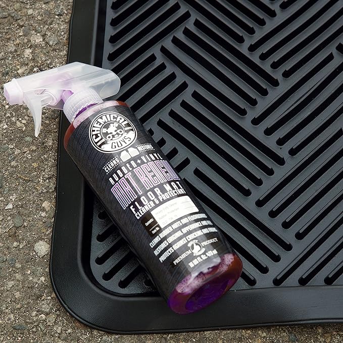 Chemical Guys Mat Renew Rubber and Vinyl Car Floor Mat Cleaner & Protectant - Cleans & Restores Rubber Liners, Running Boards, Safe for Cars, Trucks, SUVs, and More - 16 oz